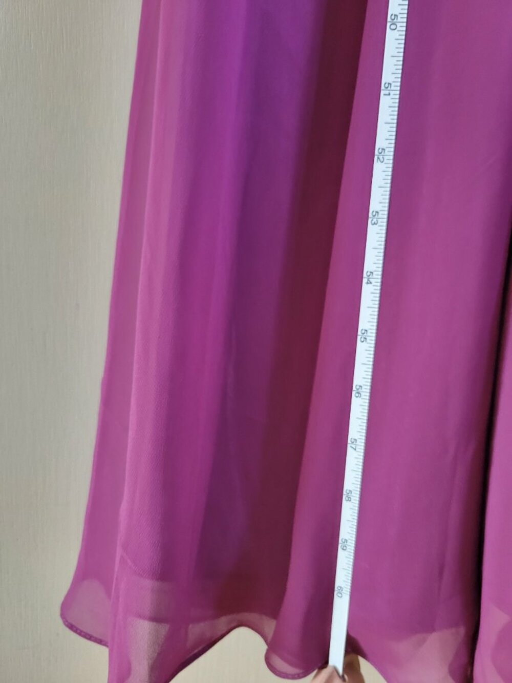 Cameron Blake 116654 Beaded Lace Chiffon Gown Dark Raspberry MOB Formal Sz 6 - Picture 9 of 10